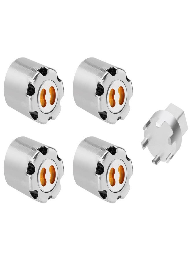 TCRC 4PCS Aluminum M2 Wheels Center Caps Lock Nuts for 1/24 RC Crawler Car SCX24 AX24 Upgrade(Chrome) - Image 1